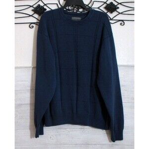 Saddlebred Pullover Sweater Men's XL Blue Long Sleeve Crew Neck EUC